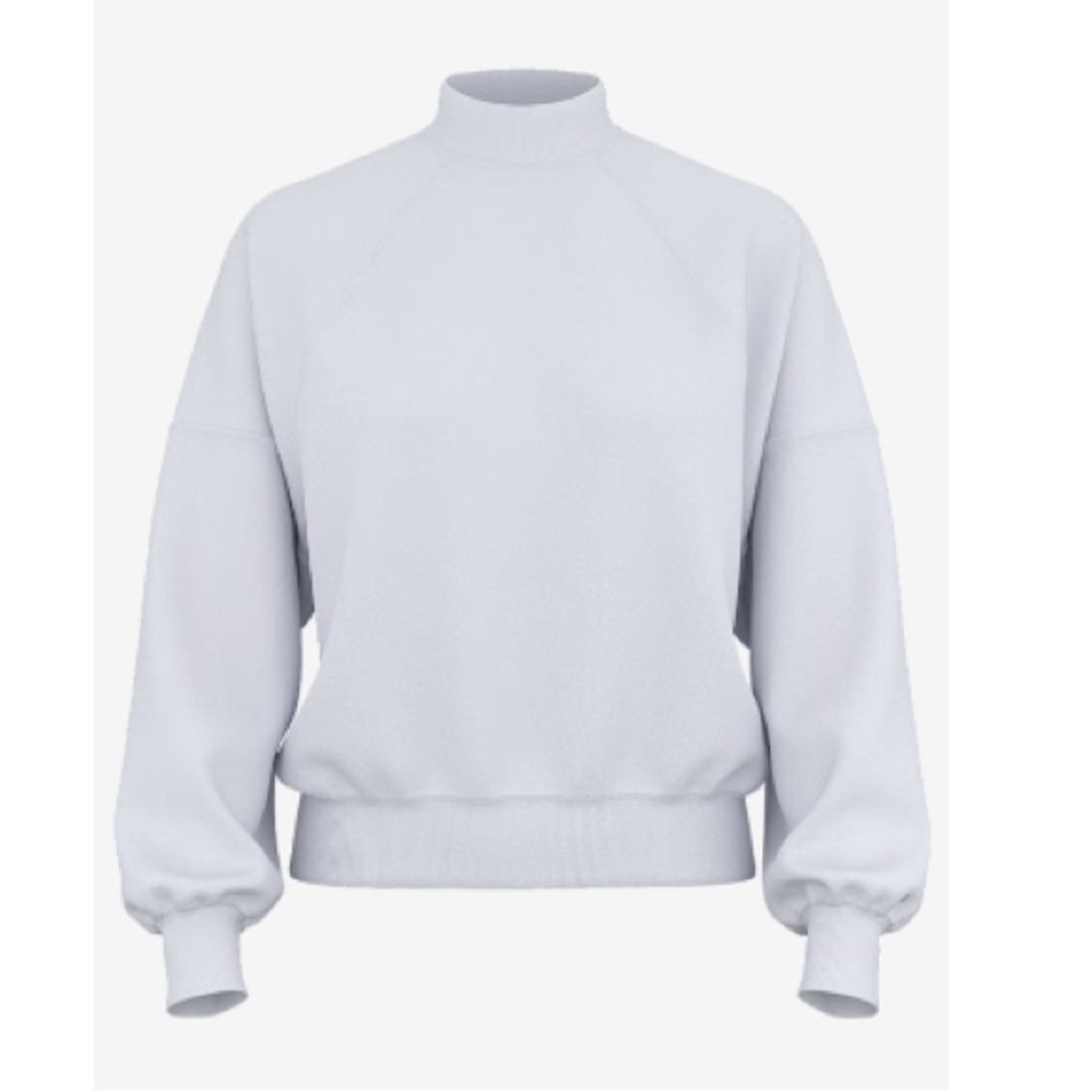 PINK Victoria's Secret Women’s IVY Blue FLEECE MOCK-NECK SWEATSHIRT - Picture 2 of 12